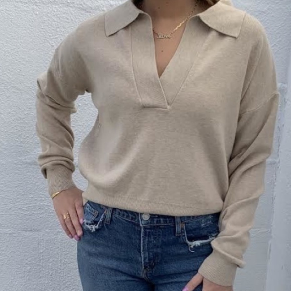 NWT One Grey Day- Dane Pullover- Oatmeal SIZE SMALL